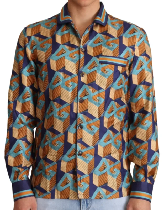 Multicolor Logo Silk Top