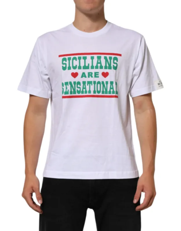 Graphic Print Cotton Crew Neck T-shirt