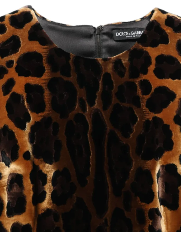 Leopard Sleeveless Sheath Mini Dress