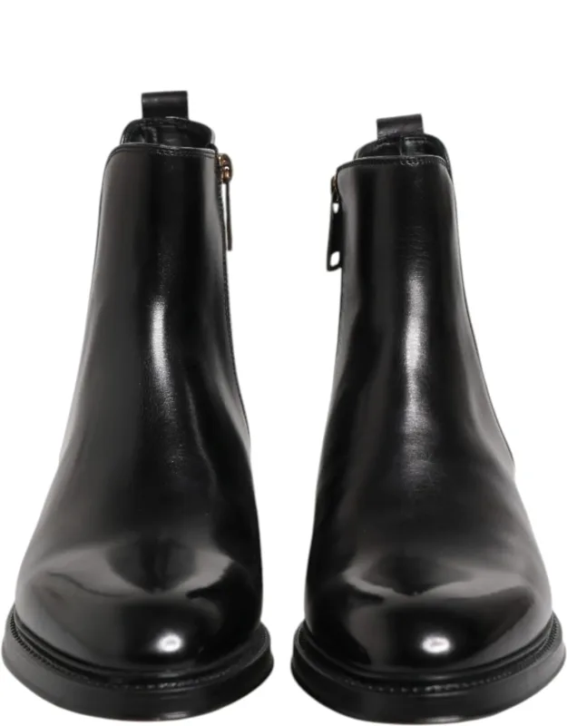 Chelsea Leather Mid Calf Boots