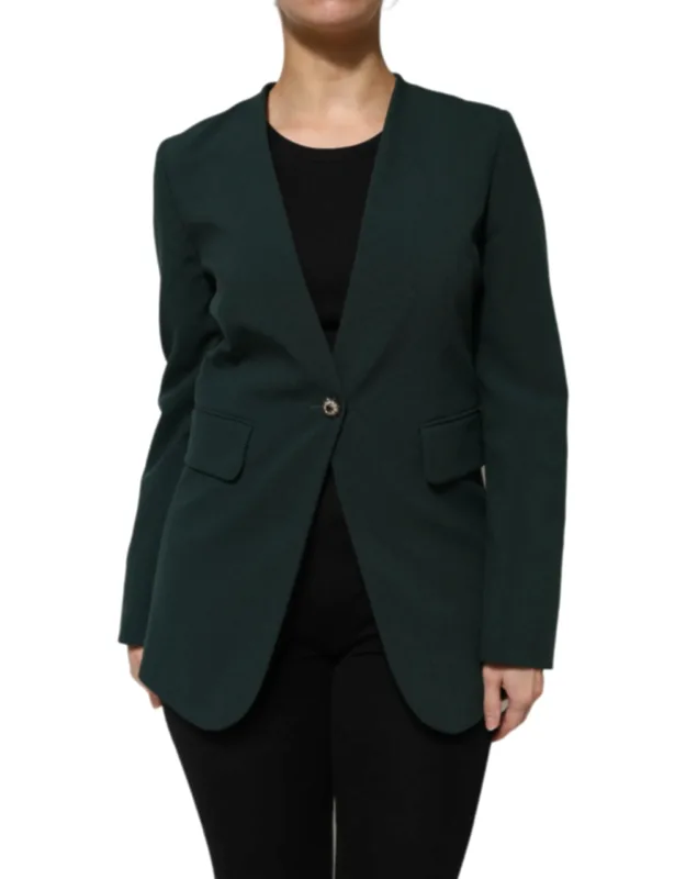 Single Breasted One Button Coat Jacket