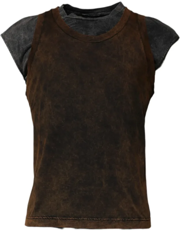 Cotton Round Neck Sleeveless T-shirt