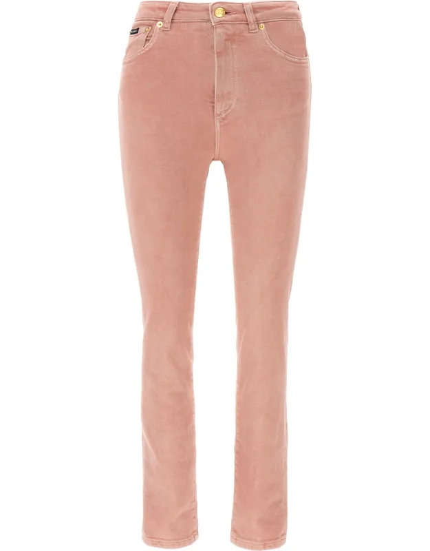 Multicolor Cotton High-waisted Jeans