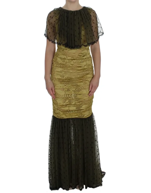 Floral Lace Gown Dress