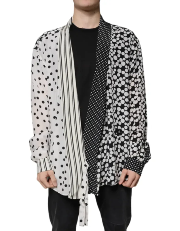 Polka Dot Silk Casual Shirt