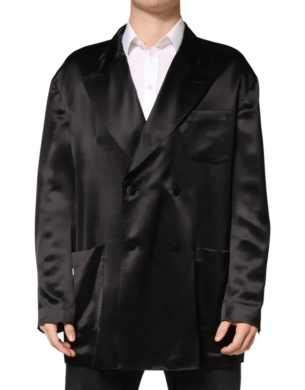Silk Double Breasted Blazer