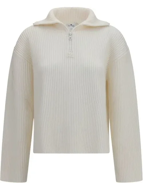 White Wool Oversized Sweatshirt