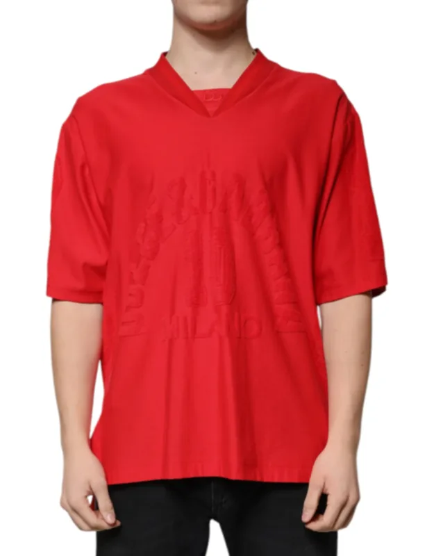 Cotton V-neck Short Sleeve T-shirt