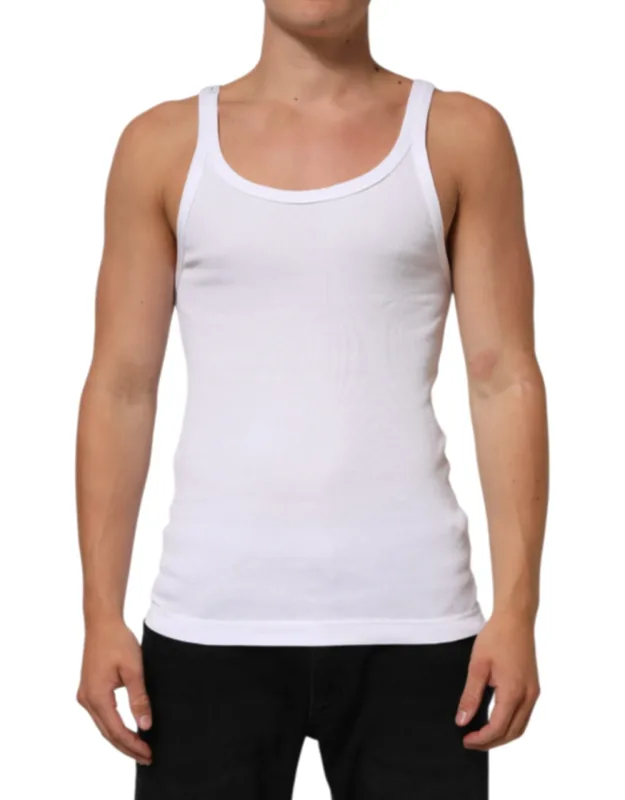 Sleeveless Round Neck Tank Top T-shirt Cotton