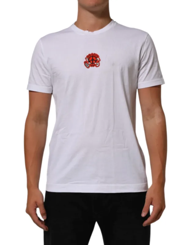 Cotton Dg Love Patch Crew Neck T-shirt