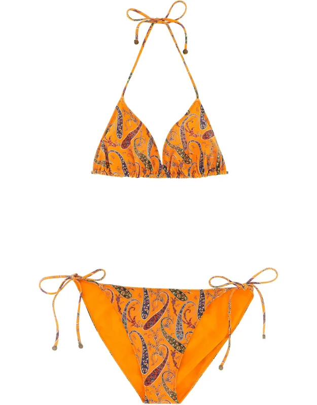 Orange Polyamide Bikini