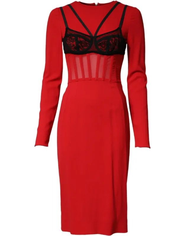 Contrasting Bra Cady Midi Dress