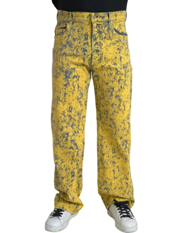 Tie Dye Straight Denim Jeans