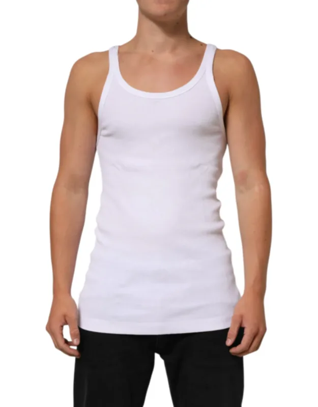 Sleeveless Round Neck Tank Top T-shirt Cotton