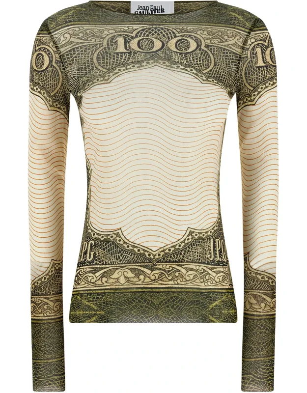 Multicolor Polyamide Long Sleeve T-shirt