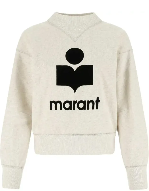 Melange Sand Cotton Blend Moby Sweatshirt
