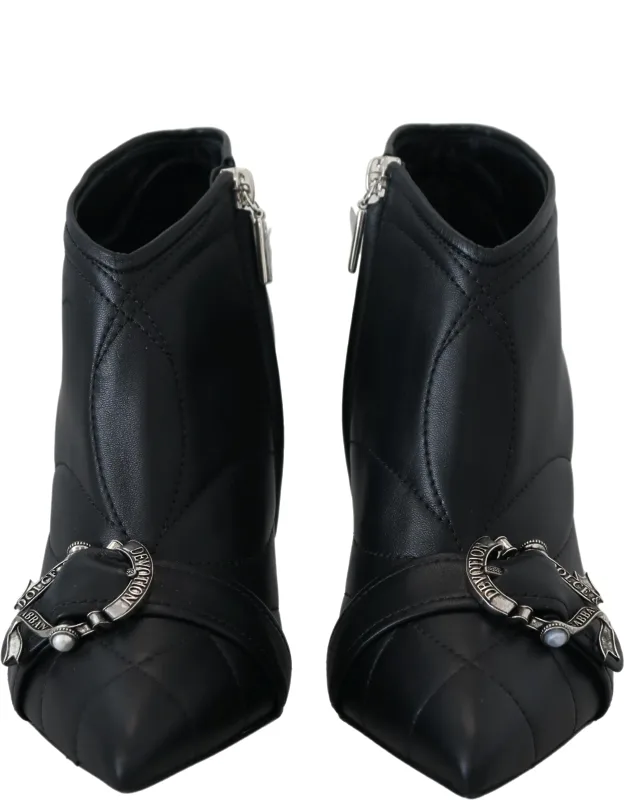 Quilted Buckled Ankle Boots