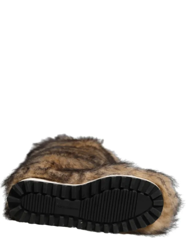 Faux Fur Knee High Boots