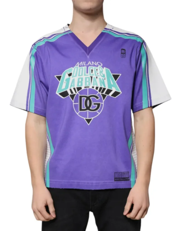 Logo Jersey Cotton V-neck T-shirt