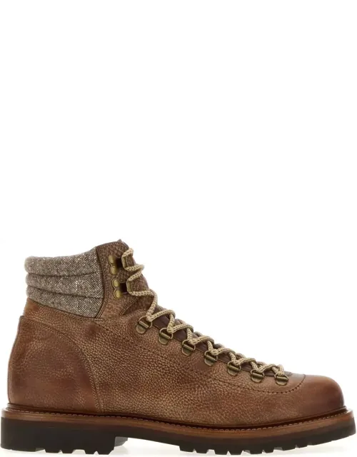 Caramel Leather Ankle Boots