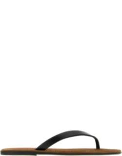 Leather Beach Thong Slippers