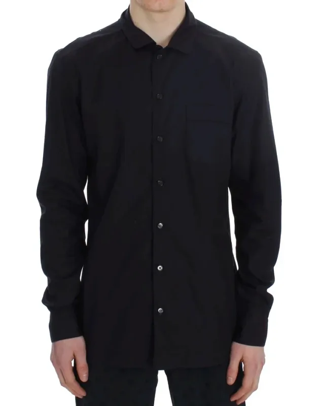Striped Cotton Pajama Lounge Shirt