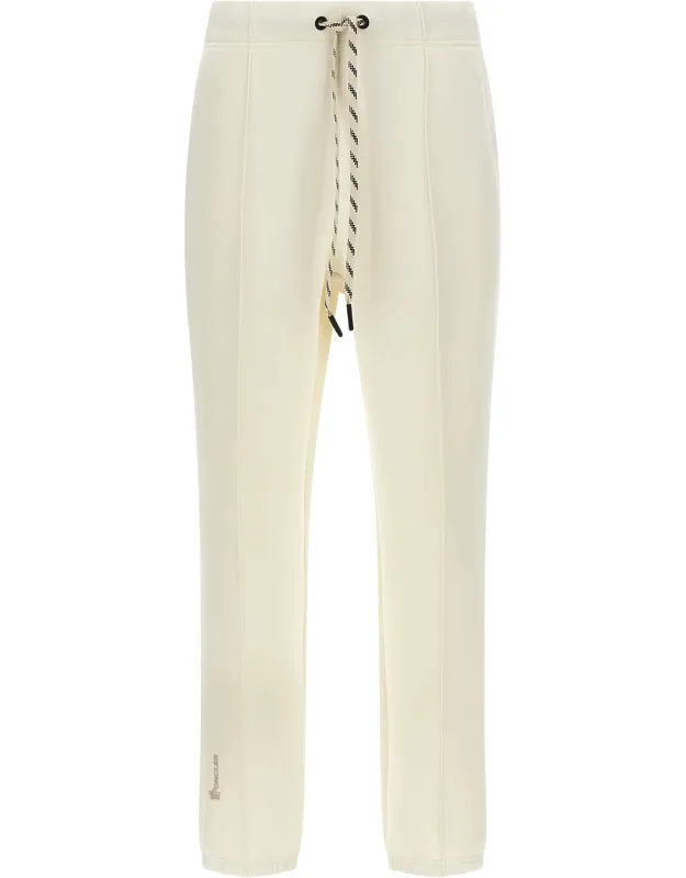 White Polyester Joggers