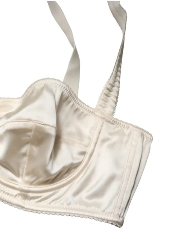 Off White Semi-pad Underwire Balconette Bra