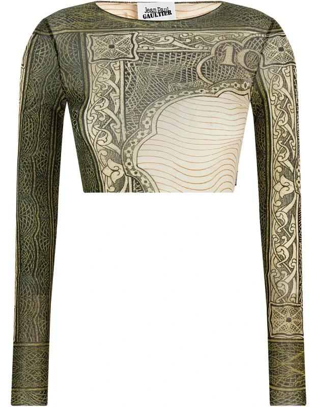 Multicolor Polyamide Long Sleeve T-shirt