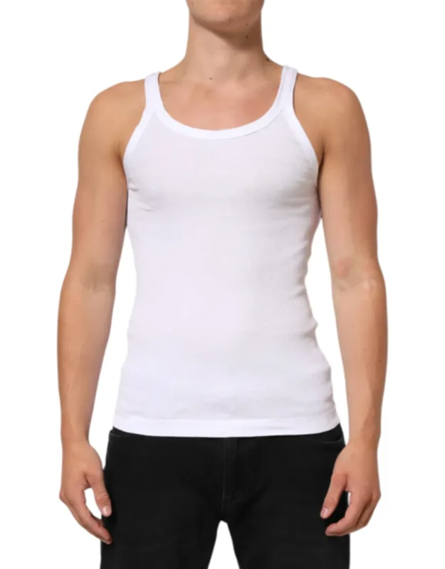 Sleeveless Round Neck Tank Top T-shirt Cotton