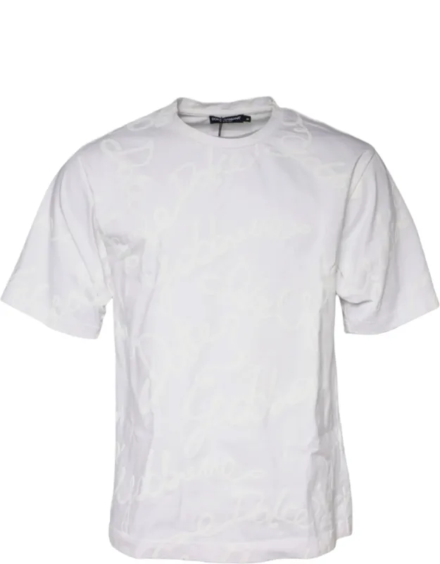 Logo Print Cotton Crew Neck T-shirt