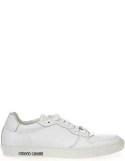 White Leather Low Top Sneakers
