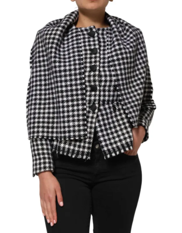 Multicolor Wool Monochrome Patterned Jacket