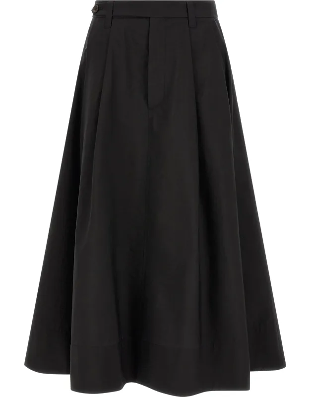 Cotton Midi Skirt