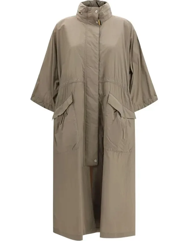 Bicolor Polyamide Trench Coat