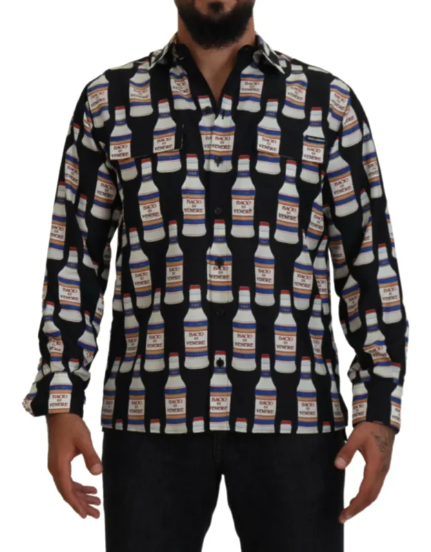 Silk Printed Collared Casual Shirt
