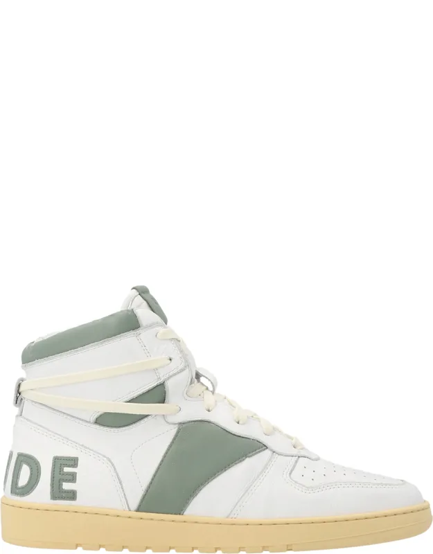 Bicolor Calfskin High Top Sneakers