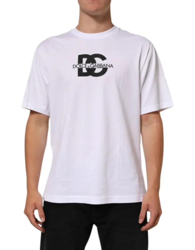 Logo Print Cotton Crew Neck T-shirt