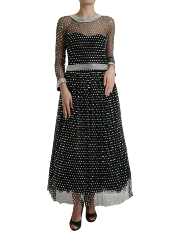 Crystal Embellished A-line Gown Dress