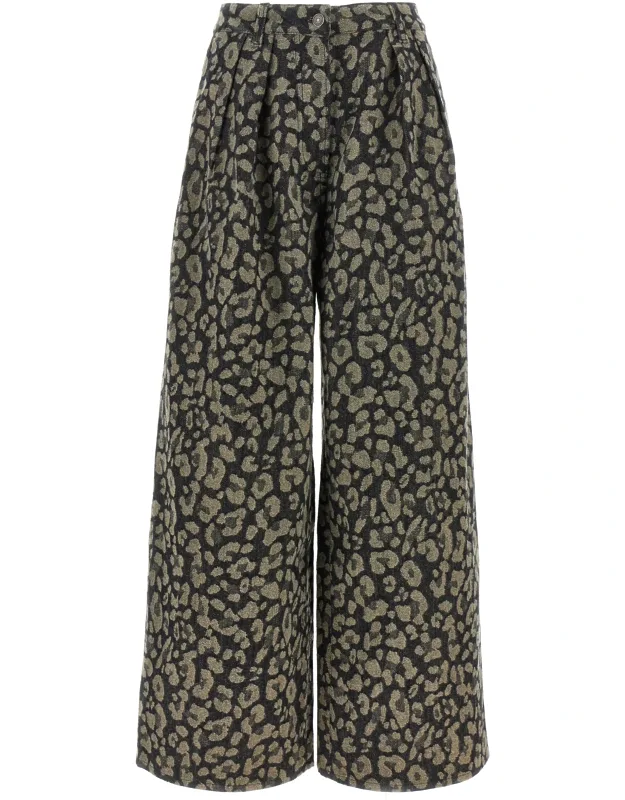 Multicolor Cotton Casual Pants