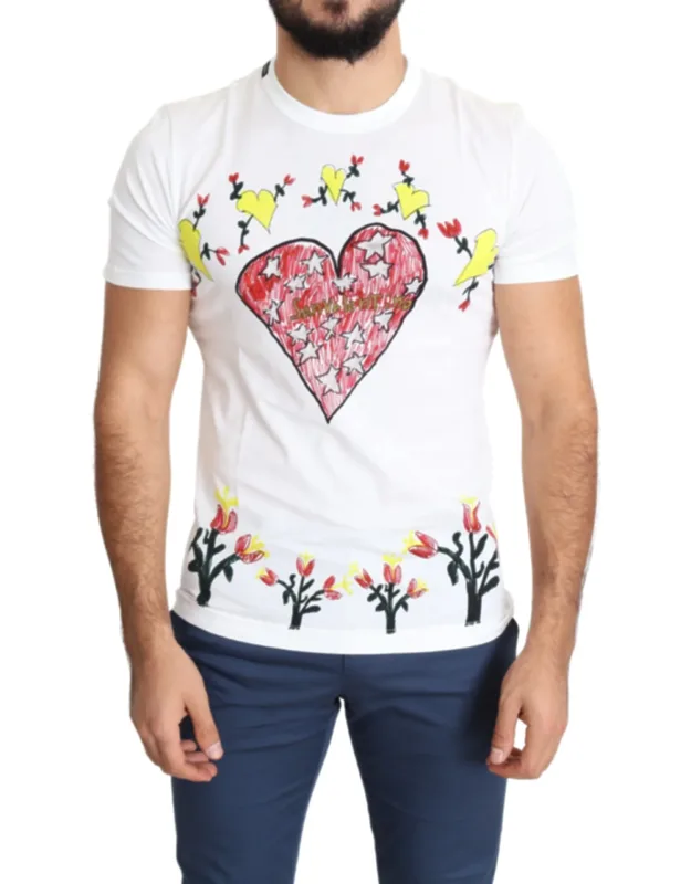 Saint Valentine Print Cotton T-shirt