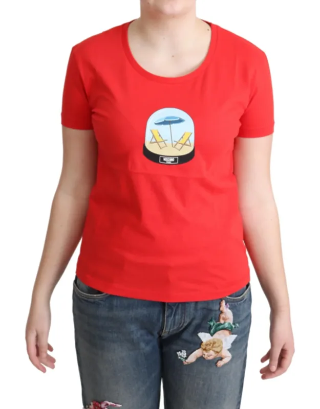 Printed Cotton Short Sleeve Top