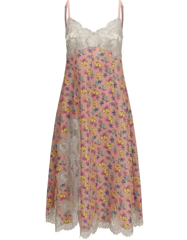 Multicolor Silk Casual Dress