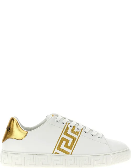 Gold Polyamide Low Top Sneakers