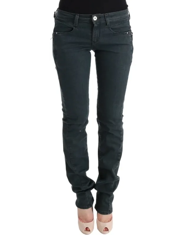 Gray Cotton Superslim Denim Jeans