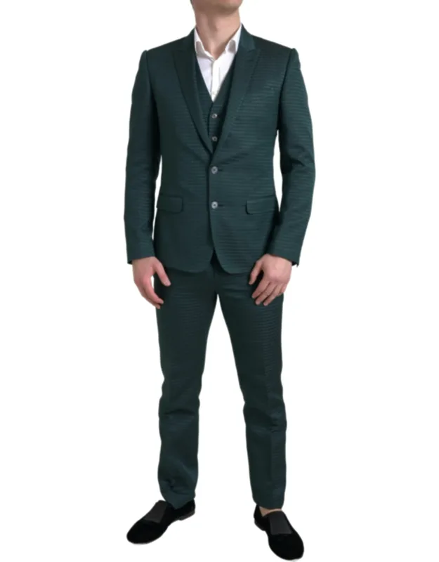 3 Piece Single Breasted Martini Suit Cotton