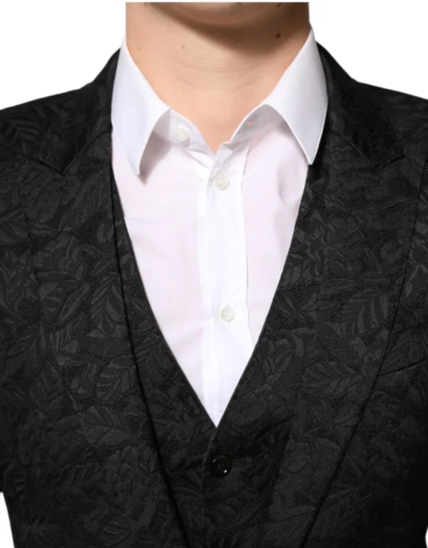 3 Piece Brocade Jacquard Suit
