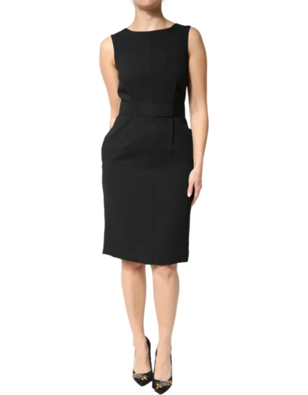 Sleeveless Sheath Knee Length Dress