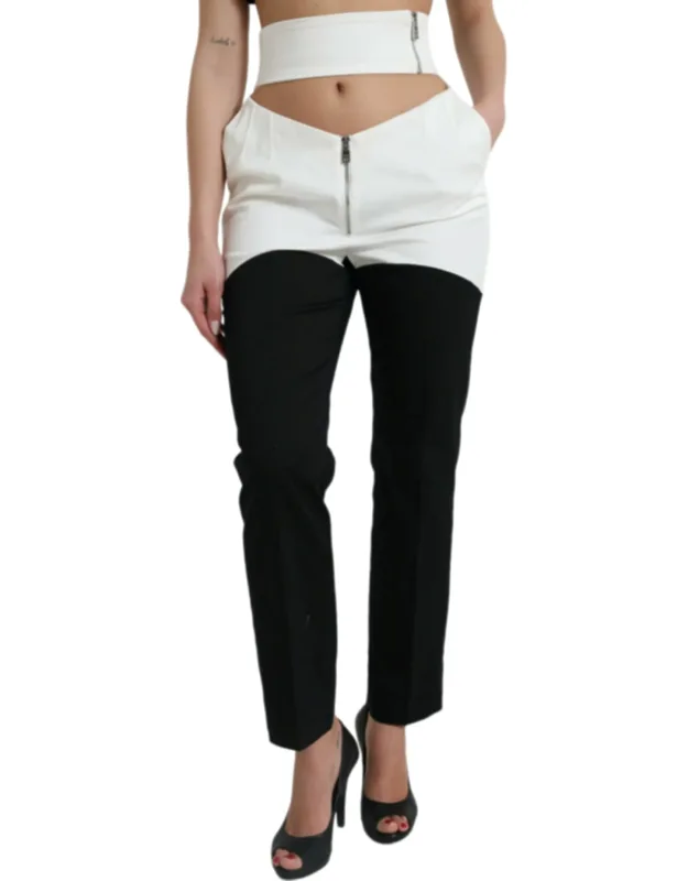 Cut Out Waist Tapered Pants