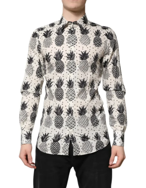 Pineapple Print Long Sleeve Shirt